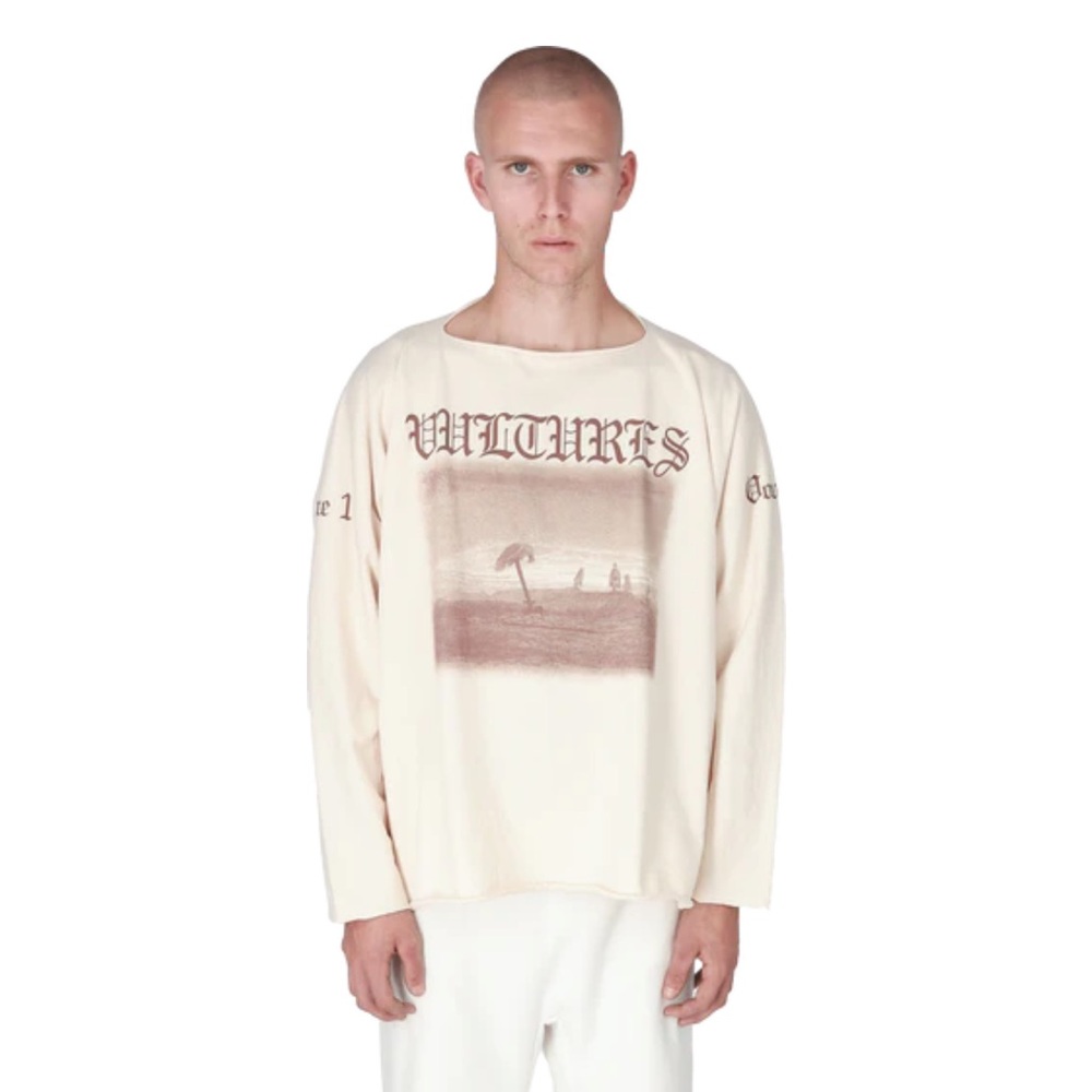 Authentic YZY Kanye West Yeezy Gosha  Vultures long Tshirt